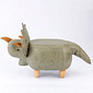 Puff Infantil Dinossauro Couro Sintético e Madeira