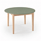 Mesa Infantil Redonda de Madeira Maciça 80cm Verde Oliva