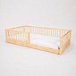 Cama Infantil de Solteiro Montessori em Madeira Maciça Pinus Natural