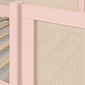 Cama Infantil de Solteiro Montessori Rosa Com Rattan