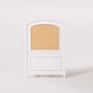 Kit Feliz Berço 2 em 1 e Cômoda 4 Gavetas e 1 Porta com Rattan em Madeira Maciça Branco com Mel Kit Feliz Berço 2 em 1 e Cômoda 4 Gavetas e 1 Porta com Rattan em Madeira Maciça Branco com Mel