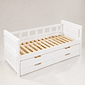 Sofá Cama Encanto com Cama Auxiliar Branco Sofá Cama Encanto com Cama Auxiliar Branco
