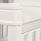 Kit Encanto Berço 2 em 1 e Cômoda 4 Gavetas e 1 Porta em Madeira Maciça Branco