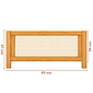 Grade de Proteção Adicional para Cama Infantil em Madeira Maciça Pinus Mel Com Rattan Natural 93x41cm Grade de Proteção Adicional para Cama Infantil em Madeira Maciça Pinus Mel Com Rattan Natural 93x41cm