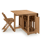 Mesa Dobrável Borboleta com 4 Cadeiras em Madeira Maciça de Pinus Cera