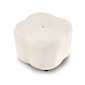 Poltrona de Amamentação Luna com Balanço e Puff Flor Bouclé Branco