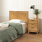 Cabeceira de Cama SOLTEIRO 110cm Alamo em Madeira Natural