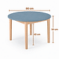 Mesa Infantil Redonda de Madeira Maciça 80cm Azul Mesa Infantil Redonda de Madeira Maciça 80cm Azul