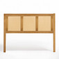 Cabeceira de Cama QUEEN 160cm Paglia Madeira e Rattan
