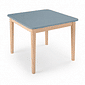 Mesa Infantil Quadrada de Madeira Maciça 61cm Azul com Porta-Lápis e Suporte para Papel Mesa Infantil Quadrada de Madeira Maciça 61cm Azul com Porta-Lápis e Suporte para Papel