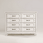 Kit Lilie Berço 2 em 1 e Cômoda 8 Gavetas em Madeira Maciça Branco com Detalhes Provençal Kit Lilie Berço 2 em 1 e Cômoda 8 Gavetas em Madeira Maciça Branco com Detalhes Provençal