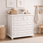 Cômoda Diamante 5 Gavetas Branca Cômoda Diamante 5 Gavetas Branca