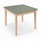 Mesa Infantil Quadrada de Madeira Maciça 61cm Verde Oliva Mesa Infantil Quadrada de Madeira Maciça 61cm Verde Oliva