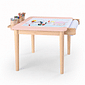 Mesa Infantil Quadrada de Madeira Maciça 61cm Rosa com Porta-Lápis e Suporte para Papel Mesa Infantil Quadrada de Madeira Maciça 61cm Rosa com Porta-Lápis e Suporte para Papel
