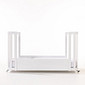 Kit Berço 3 em 1 + Cômoda 4 gavetas e 1 Porta com Rattan Branco | Linha Feliz + 1,2,3 Kit Berço 3 em 1 + Cômoda 4 gavetas e 1 Porta com Rattan Branco | Linha Feliz + 1,2,3