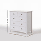 Cômoda Lumo 5 Gavetas Branca
