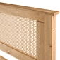 Cabeceira de Cama CASAL 144cm Nature Madeira e Rattan
