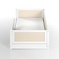 Cama Infantil de Solteiro Montessori Branca Com Rattan