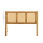 Cabeceira de Cama QUEEN 160cm Paglia Madeira e Rattan