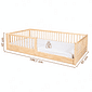 Cama Infantil de Solteiro Montessoriana Bloomie em Madeira Maciça Pinus Natural Cama Infantil de Solteiro Montessoriana Bloomie em Madeira Maciça Pinus Natural