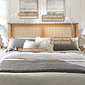 Cabeceira de Cama CASAL 144cm Nature Madeira e Rattan
