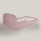 Cama Infantil de Solteiro Montessori em Espuma D28 Bouclé Rosa com Colchão Cama Infantil de Solteiro Montessori em Espuma D28 Bouclé Rosa com Colchão
