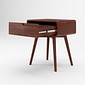 Mesa de Cabeceira Esquerda Joy com 1 Gaveta em Madeira Maciça Cor Castanho Mesa de Cabeceira Esquerda Joy com 1 Gaveta em Madeira Maciça Cor Castanho