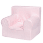 Mini Sofá Poltrona Infantil Rosa de Espuma com Alça de Transporte e Capa Lavável