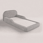 Cama Infantil de Solteiro Montessori em Espuma D28 Bouclé Cinza com Colchão Cama Infantil de Solteiro Montessori em Espuma D28 Bouclé Cinza com Colchão