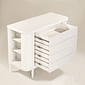 Kit Toy Berço 2 em 1 e Cômoda 4 Gavetas em Madeira Maciça Branco Kit Toy Berço 2 em 1 e Cômoda 4 Gavetas em Madeira Maciça Branco