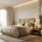 Cabeceira de Cama QUEEN 160cm Paglia Madeira e Rattan