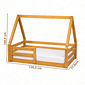 Mini Cama Infantil Montessoriana Casinha Bloomie em Madeira Maciça Pinus Mel Mini Cama Infantil Montessoriana Casinha Bloomie em Madeira Maciça Pinus Mel