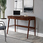 Escrivaninha Joy com Gaveta e Compartimentos Laterais em Madeira Maciça Cor Castanho Escrivaninha Joy com Gaveta e Compartimentos Laterais em Madeira Maciça Cor Castanho