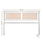 Cabeceira de Cama QUEEN 164cm Nature Madeira e Rattan na Cor Branca Cabeceira de Cama QUEEN 164cm Nature Madeira e Rattan na Cor Branca