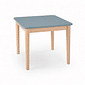 Mesa Infantil Quadrada de Madeira Maciça 61cm Azul