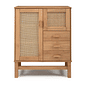 Balcão Buffet Nature Madeira e Rattan 02 portas e 03 gavetas Balcão Buffet Nature Madeira e Rattan 02 portas e 03 gavetas