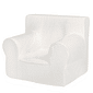 Mini Sofá Poltrona Infantil Off White de Espuma com Alça de Transporte e Capa Lavável