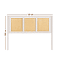 Cabeceira de Cama QUEEN 160cm Paglia Madeira e Rattan na Cor Branca