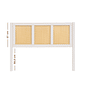 Cabeceira de Cama QUEEN 160cm Paglia Madeira e Rattan na Cor Branca Cabeceira de Cama QUEEN 160cm Paglia Madeira e Rattan na Cor Branca