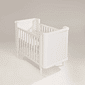 Kit Toy Berço 2 em 1 e Cômoda 4 Gavetas em Madeira Maciça Branco Kit Toy Berço 2 em 1 e Cômoda 4 Gavetas em Madeira Maciça Branco