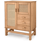 Balcão Buffet Nature Madeira e Rattan 02 portas e 03 gavetas Balcão Buffet Nature Madeira e Rattan 02 portas e 03 gavetas