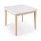 Mesa Infantil Quadrada de Madeira Maciça 61cm Branca com Porta-Lápis e Suporte para Papel Mesa Infantil Quadrada de Madeira Maciça 61cm Branca com Porta-Lápis e Suporte para Papel