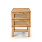 Kit Cabeceira KING + Mesa de Cabeceira 2 Gavetas de Rattan Nature Kit Cabeceira KING + Mesa de Cabeceira 2 Gavetas de Rattan Nature
