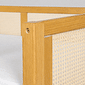 Cama Infantil de Solteiro Com Escorregador Bloomie em Madeira Maciça Pinus Mel Com Rattan Natural Cama Infantil de Solteiro Com Escorregador Bloomie em Madeira Maciça Pinus Mel Com Rattan Natural