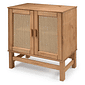 Balcão Buffet Nature em Madeira e Rattan Natural 02 Portas Balcão Buffet Nature em Madeira e Rattan Natural 02 Portas