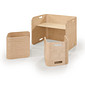 Conjunto Mesa e Cadeira Infantil Multifuncional de Madeira