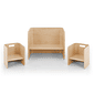 Conjunto Mesa e Cadeira Infantil Multifuncional de Madeira