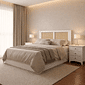 Cabeceira de Cama CASAL 140cm Paglia Madeira e Rattan na Cor Branca Cabeceira de Cama CASAL 140cm Paglia Madeira e Rattan na Cor Branca
