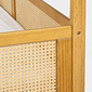 Cama Infantil Casinha Com Cama Auxiliar Bloomie em Madeira Maciça Pinus Mel Com Rattan Natural Cama Infantil Casinha Com Cama Auxiliar Bloomie em Madeira Maciça Pinus Mel Com Rattan Natural