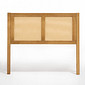 Cabeceira de Cama CASAL 140cm Paglia Madeira e Rattan